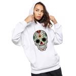 Hanorac dama alb - Sugar Skull Colorful, L