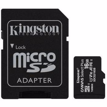Card de memorie micro SDHC 16GB clasa 10 Canvas Select Plus, Kingston SDCS2/16GB