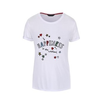 Tricou alb Dorothy Perkins cu text si model