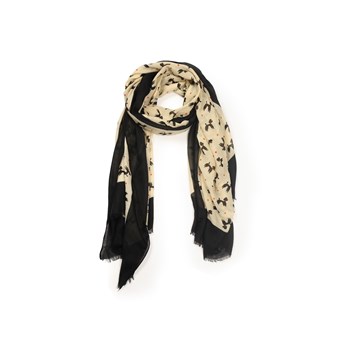 Esarfa dama Louche London bej-negru