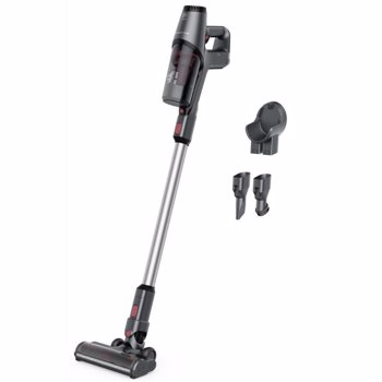 Aspirator vertical ROWENTA X-Pert 360 RH6933WO, 44W, motor de inalta performanta, 22V, perie motorizata, lumini LED, tehnologie ciclonica, gri/rosu