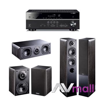 Pachet Receiver AV Yamaha RX-V485 + Pachet Boxe Indiana Line Nota 550 X + Boxe Indiana Line Nota 240 X + Boxa Indiana Line Nota 740 X