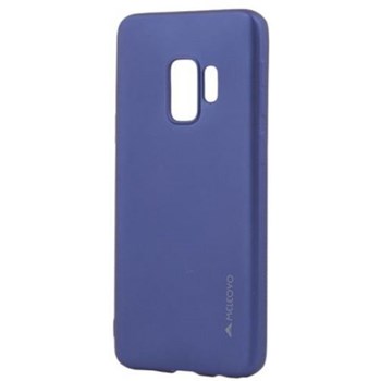 Husa Silicon Meleovo Samsung Galaxy S9 G960 Soft Slim Blue aspect mat mlvssg960bl