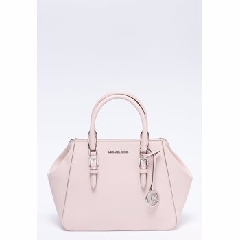 Michael Kors, Geanta de piele cu bareta de umar Charlotte, Roz pal