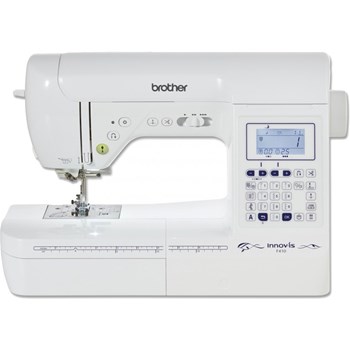 Masina de cusut Brother innov-is f410 100 de cusaturi Afisaj LCD Sistem de introducere a atei in ac Alb BR-F410VL1
