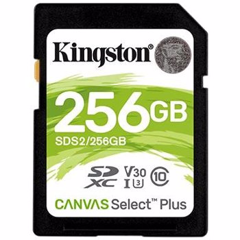 Card de memorie Kingston SDXC Canvas Select Plus, 256GB, Class 10, UHS-I U3 V30
