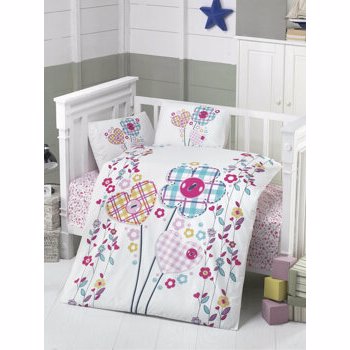Set lenjerie de pat pentru copii Patik, din bumbac ranforce 100 procente, 100 x 150 cm, 170PTK2016