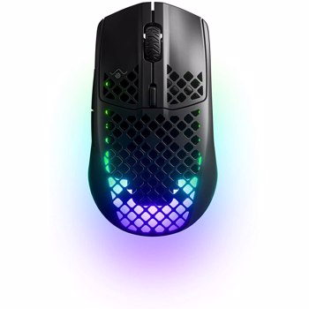 Mouse gaming wireless SteelSeries Aerox 3, ultrausor 66g, 2.4GHz&Bluetooth 5.0, FastCharge, IP54, USB-C, Negru