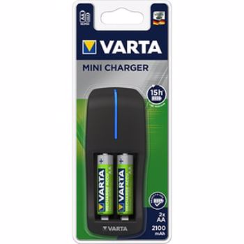 Incarcator + 2 acumulatori AA VARTA MINI57666, 2100 mAh
