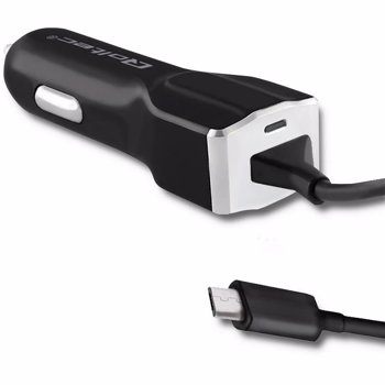 Incarcator auto Qoltec 50138 12-24V 12W 5V 2.4A + cablu Micro-USB