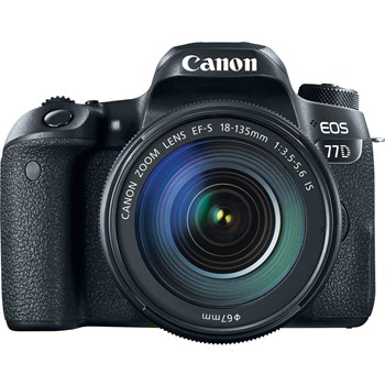 Canon Aparat foto DSLR EOS 77D, 24.2MP, Wi-Fi, Negru + Obiectiv EF-S 18-135 f/3.5-5.6 IS