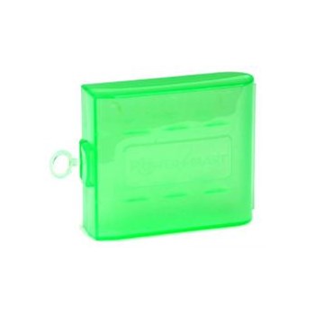 Cutie plastic pentru 4 acumulatori R6 (AA) - verde