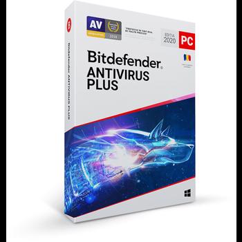 ! Bitdefender Antivirus Plus 2020, 2 PC, 1 an, Licenta noua, BOX/Retail