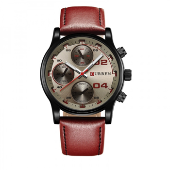 Ceas casual barbatesc Curren Quartz 8207-1 rosu