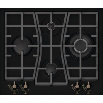 Plita incorporabila Gorenje GW65CLB Gaz 4 Arzatoare Aprindere electrica Negru