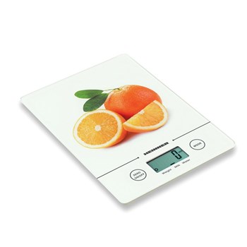Cantar de bucatarie Heinner HKS-5-org 5kg sticla securizata control touch cu display Alb hks-5-org