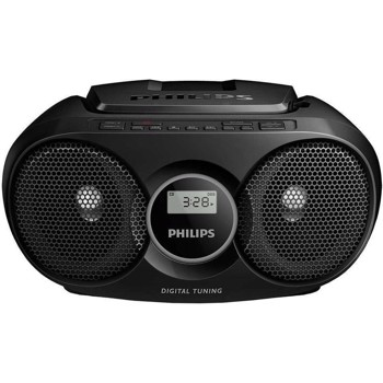 Microsistem audio Philips AZ215B/12, CD-R,CD-RW, FM stereo, Negru