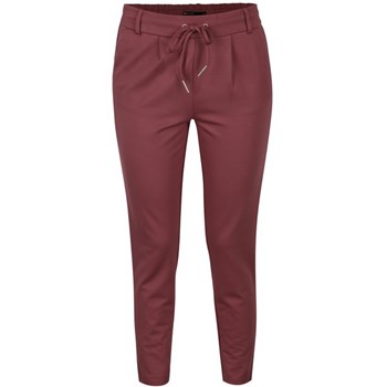 Pantaloni roz inchis cu talie elastica - ONLY Poptrash