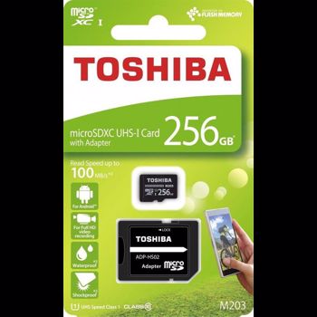 Card de Memorie Toshiba Micro SDXC 256GB M203 Class 10 UHS-I cu Adaptor thn-m203k2560ea