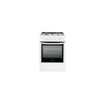 Aragaz mixt Beko CSM52120DW, 4 arzatoare gaz, Cuptor electric, Grill, Clasa A, 50 cm, Alb
