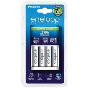 Incarcator Panasonic Loader BQ-CC17 + 4 R6 AA Eneloop 1900 mAh k-kj17mcc40e