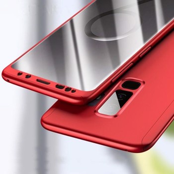 Husa Samsung Galaxy A8 2018, FullBody MyStyle Red, acoperire completa 360 grade cu folie de protectie gratis