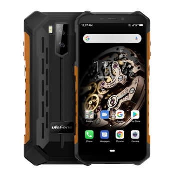 Telefon mobil Ulefone Armor X5, 4G, IPS 5.5inch, 3GB RAM, 32GB ROM, Android 10.0, MT6762 OctaCore, Waterproof, 5000mAh, Dual SIM, Orange