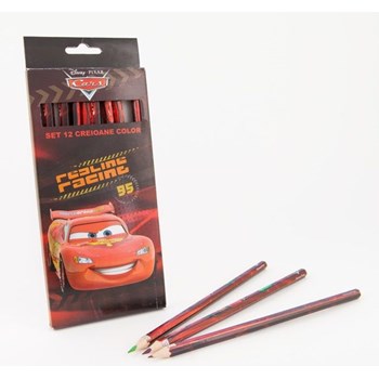 Creioane colorate 12 buc/set,Cars