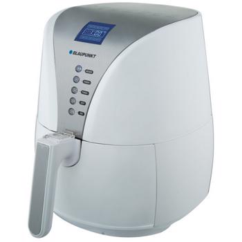 Friteuza cu aer cald Blaupunkt AFD601, 1500 W, temperatura reglabila 150- 200 grade, multiple functii : prajire, coacere, reincalzire, gratar,cos 2,5 L, tigaie 4L, temporizator 1h, Alb