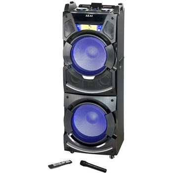 Boxa activa fixa AKAI DJ-S5H dual USB card SD Bluetooth Microfon wireless Telecomanda 400W dj-s5h
