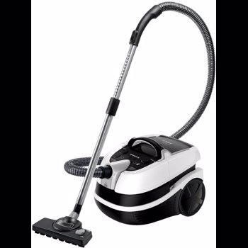 Aspirator cu spalare 3in1 Bosch Aqua WashClean BWD421PRO, 2100 W, perie Turbo, 2.5 l sac, 5 l recipient, filtru Hepa H13, alb