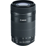 Obiectiv foto Canon EF-S 55-250mm f/4-5.6 IS STM, Negru