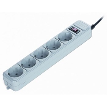 Prelungitor cu protectie 5 prize Schuko 4.5m, Gembird SPG3-B-15C