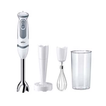 Mixer vertical BRAUN Multiquick Vario MQ5207WH, 0.6l, 1000W, 21 trepte viteza, alb-gri
