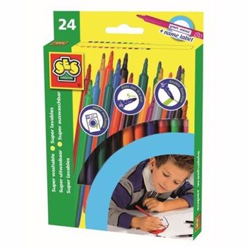 Set Markere 24 Culori cu 2 Varfuri