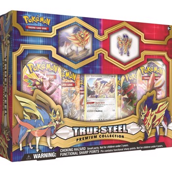 Pokemon Trading Card Game True Steel Premium Figure & Pin Collection Zamazenta