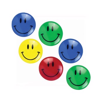 Magneti Smiley Face 30 mm, multicolor, set 6 bucati