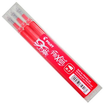 Set 3 rezerve roller Pilot Frixion Ball, 0.7 mm, Rosu