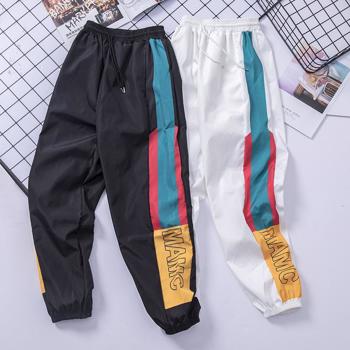 Pantaloni sport de vara pentru barbati, subtiri ?i cool, cu elastic in talie ?i la glezne