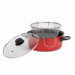 VANORA FRITEUZA TEFLONATA CU CAPAC SI COS, 24 cm
