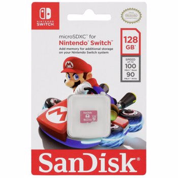 Card de memorie SanDisk microSDXC, 128GB, Nintendo Switch, UHS-I, Class 10