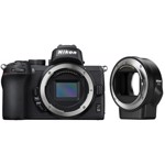 Aparat foto Mirrorless Z50 Body + FTZ, 20.9 MP, 4K, Wi-Fi, Negru