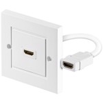 Priza de perete Goobay, HDMI, mama/mama, alb