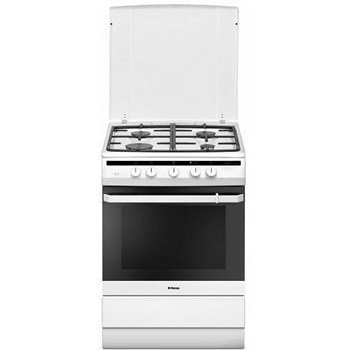 Aragaz Hansa FCMW63000 Mixt 4 arzatoare Cuptor Electric 67 l Clasa A Alb fcmw63000