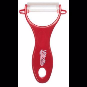 Curatator legume 4 cm, lama ceramica, rosu
