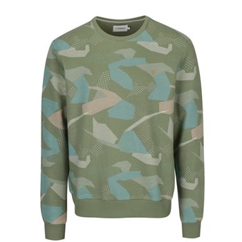 Bluza verde deschis cu print army abstract Farah Fierly