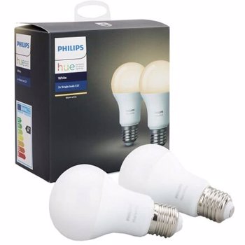 Set 2 becuri LED Philips HUE, E27, 9.5W, 806 lm