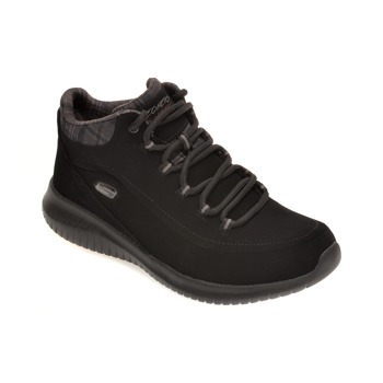 Pantofi SKECHERS negri, ULTRA FLEX JUST CHILL, din nabuc