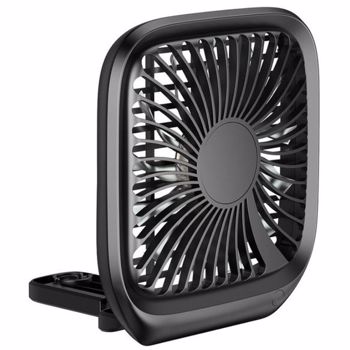 Nou! Ventilator Auto Pliabil Baseus CXZD-01, prindere la tetiera (Negru)