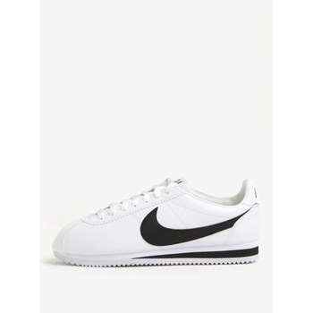 Pantofi sport albi din piele naturala pentru barbati Nike Classic Cortez